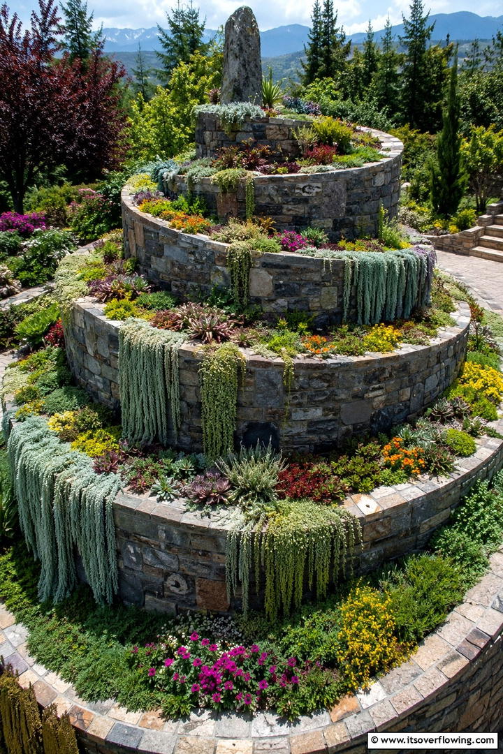 Multi Level Spiral Garden - 30 Spiral Garden Design Ideas for Unique Outdoor Layouts