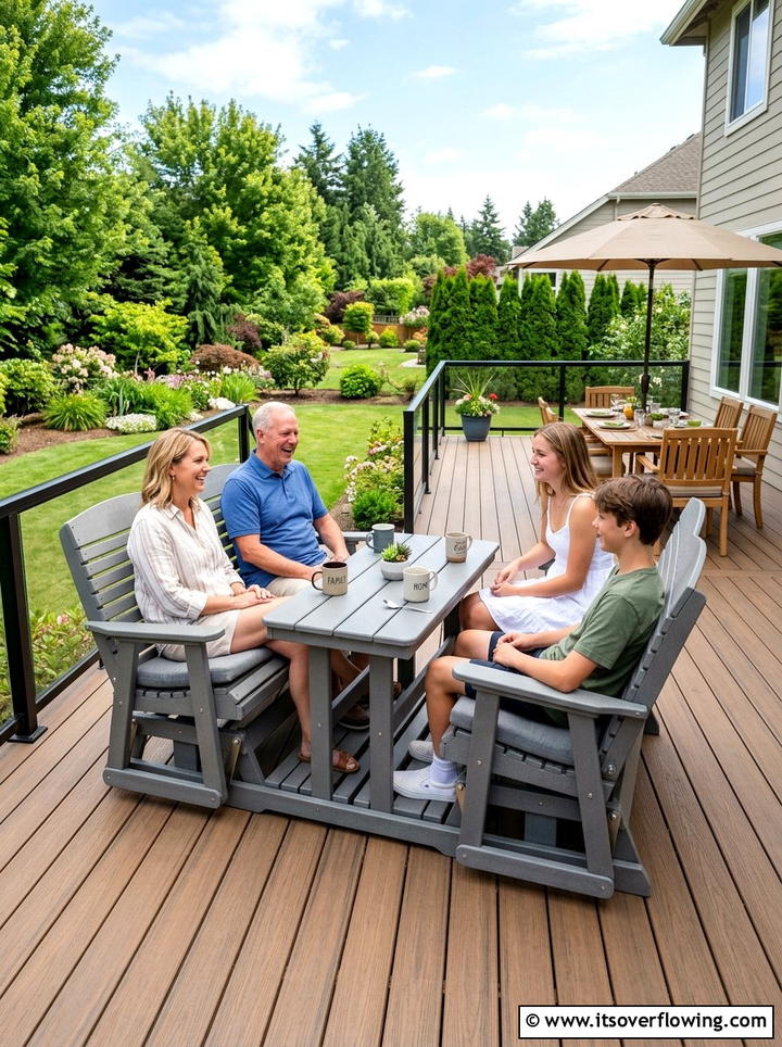 Multi Person Glider Swing - 25 backyard ideas with swings