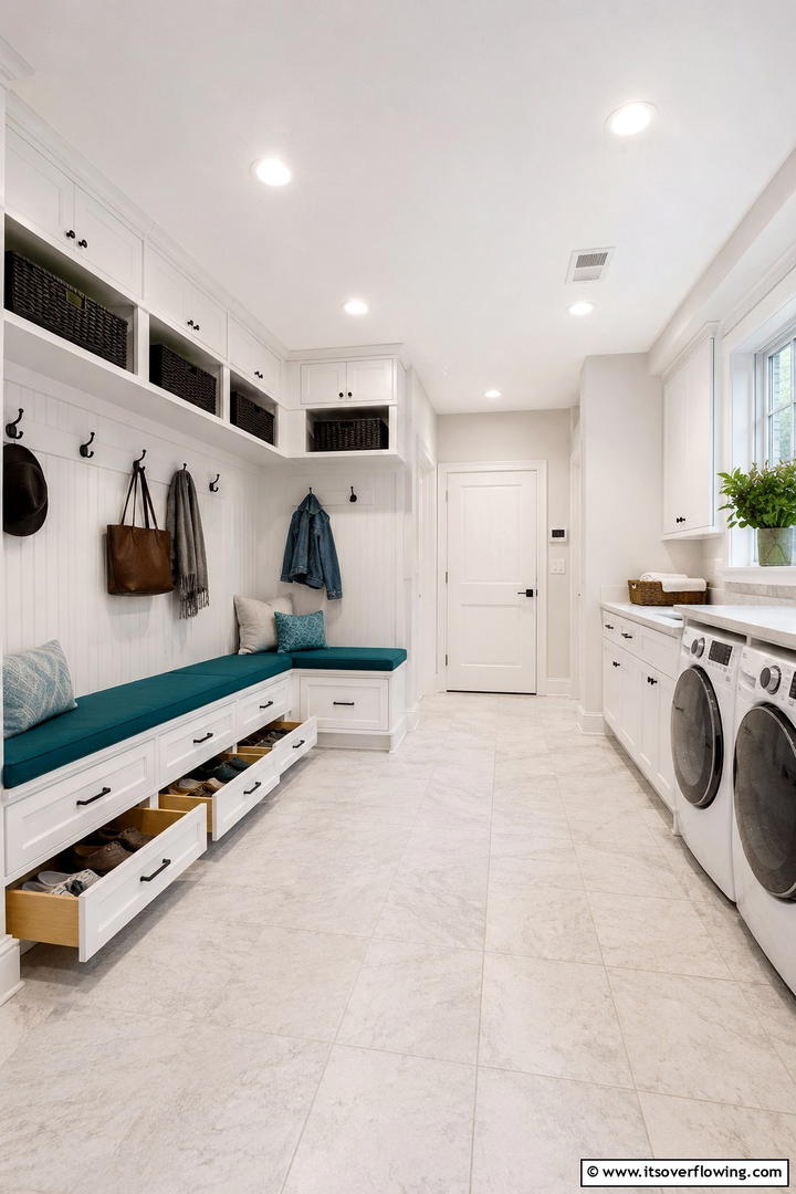 Multi Purpose Mudroom Seating - 30 Mudroom Laundry Room Combo Ideas for Efficient Spaces
