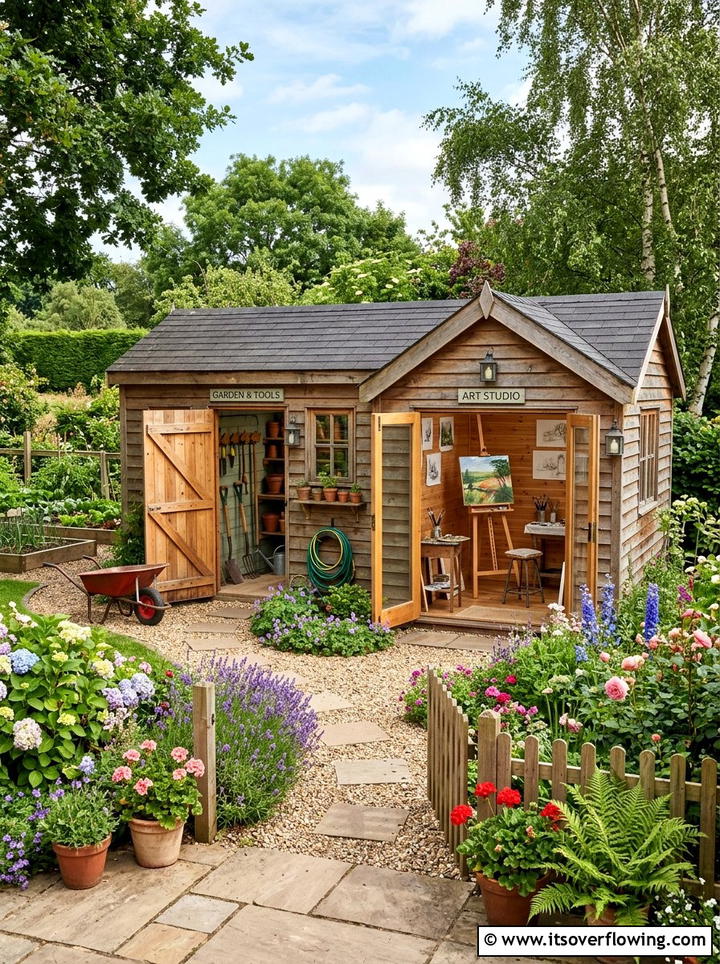 Multi Purpose Shed - 25 backyard ideas with storage shed