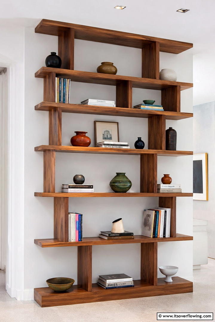 Multi Tiered Bookshelves - 30 Tiny House Storage Ideas to Maximize Compact Living Spaces
