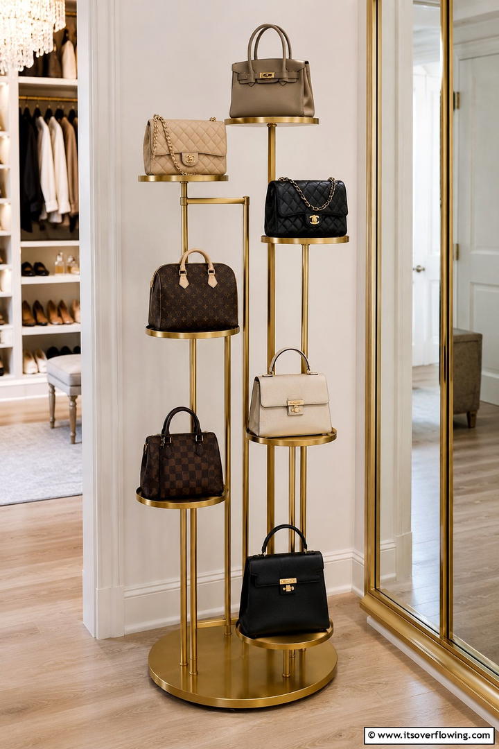 Multi Tiered Purse Stand - 30 Efficient Pots and Pans Storage Ideas for a Tidy Kitchen