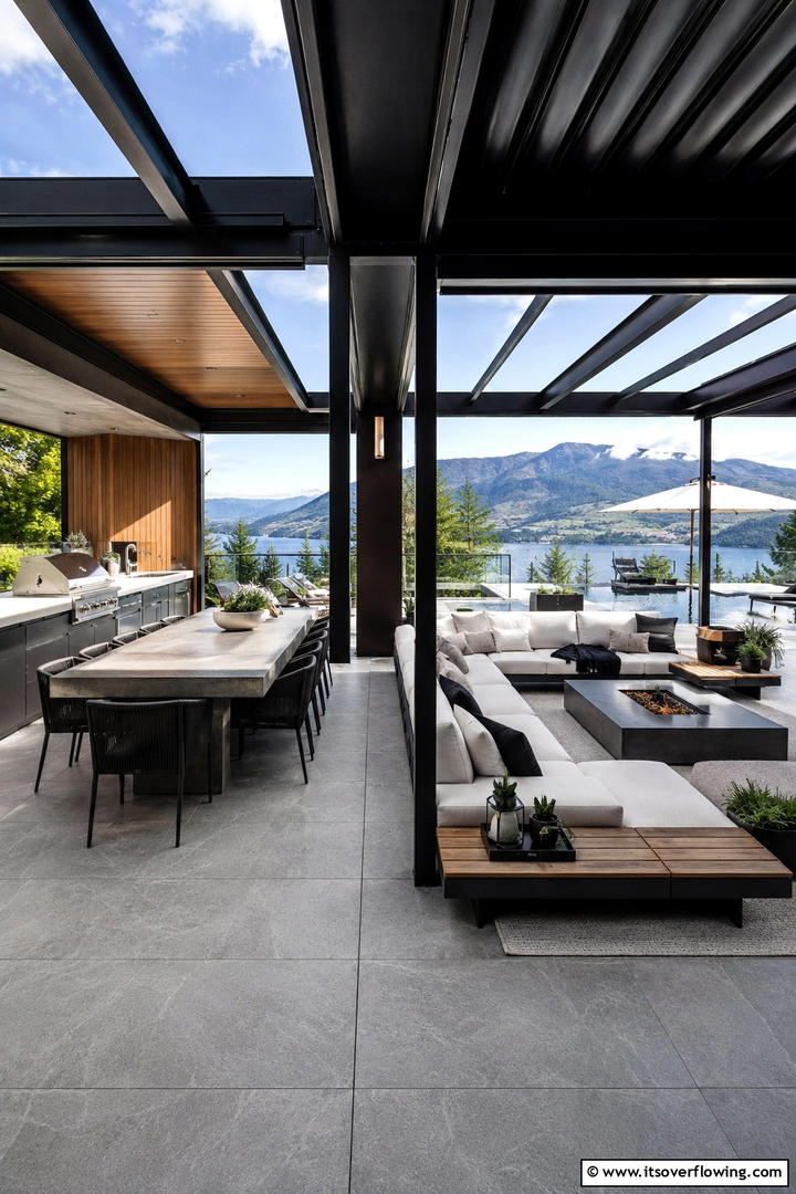 Multifunctional Outdoor Dining and Living Space - 30 Inviting Outdoor Dining Area Ideas for Al Fresco Meals