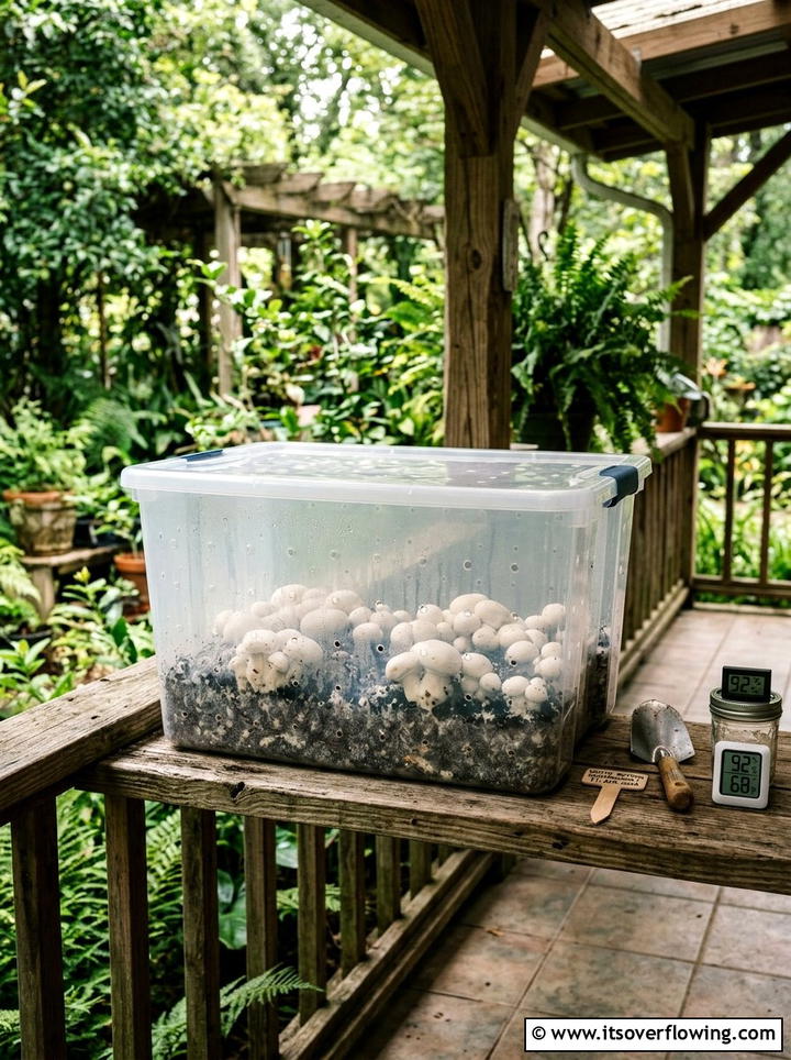 Mushroom fruiting chamber plastic bin - 25 recycled garden ideas with storage bins