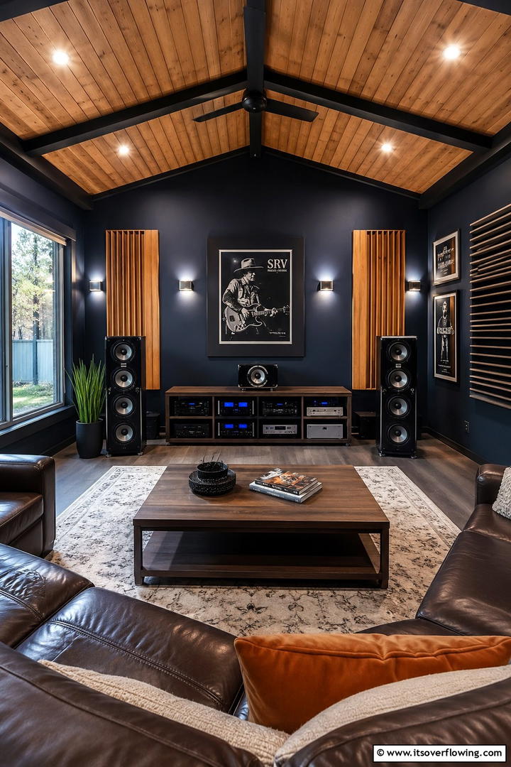 Music and Mood Lounge - 30 She Shed Interior Ideas for Personalized Retreats