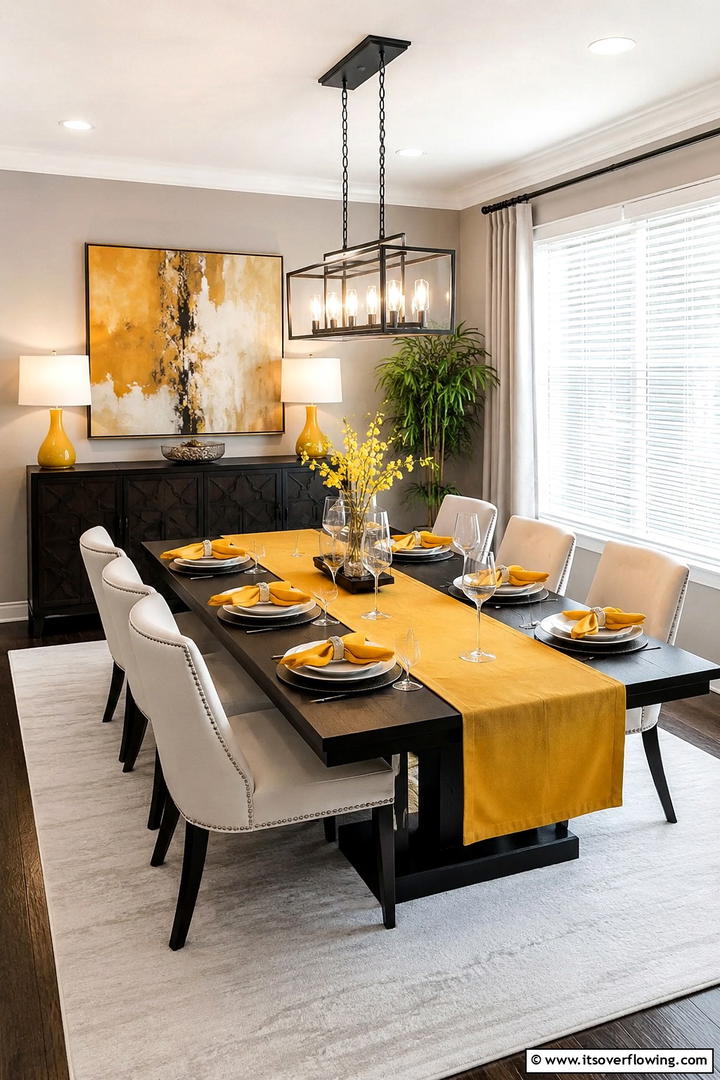 Mustard Yellow Accents - 50 Fall Table Decor Ideas Roundup- Seasonal Styling