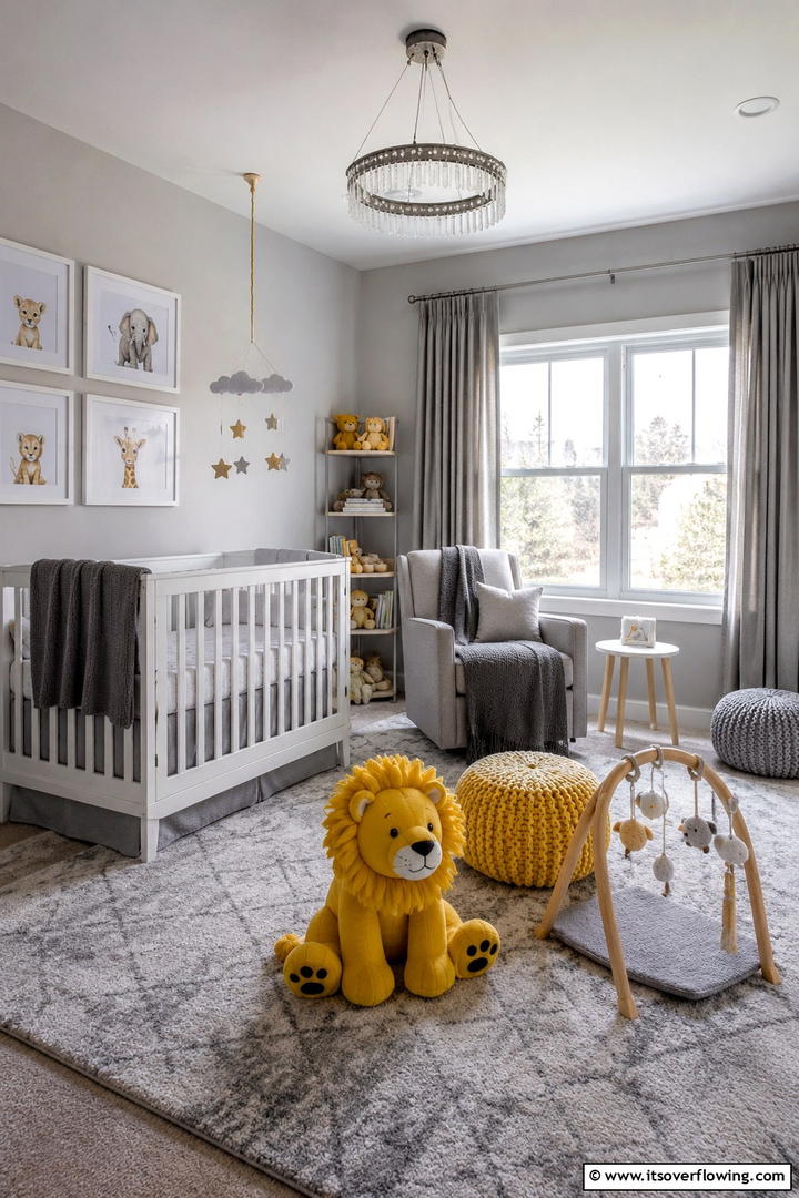 Muted Gray Elegance - 30 Soothing Nursery Color Ideas for a Calming Atmosphere