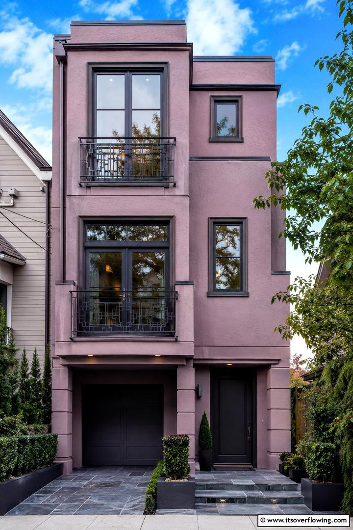 Muted Mauve Grace - 30 Stucco Color Ideas for Modern and Timeless Home Exteriors