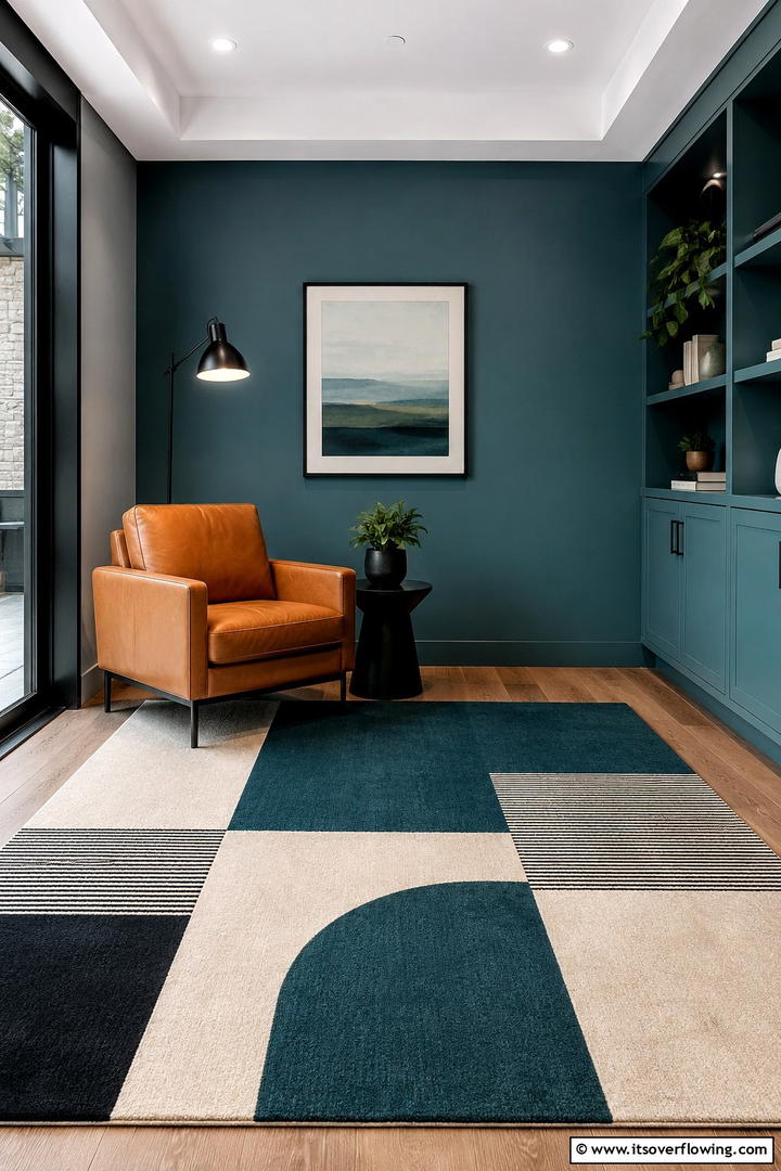 Muted Teal Accent Lounge - 30 Pastel Colour Home Design Ideas for a Serene Ambiance