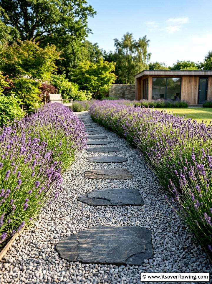 Narrow Gravel Path - 25 creative garden ideas for narrow spaces