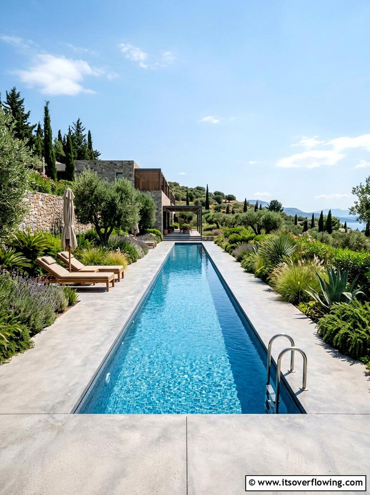 Narrow Lap Pool - 25 garden ideas for narrow yards