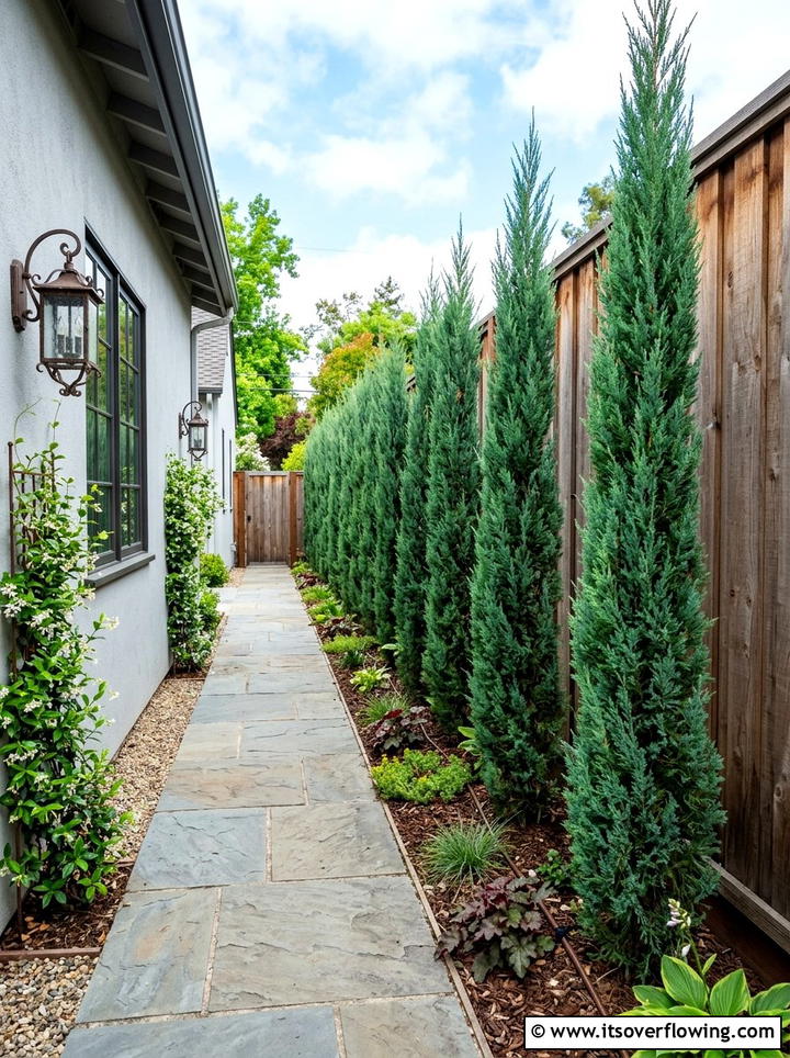 Narrow Space Evergreens - 25 garden ideas with evergreens