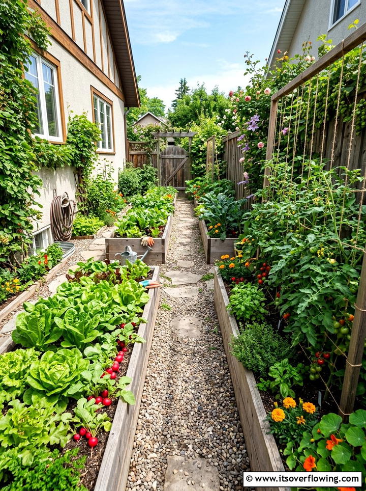 Narrow Vegetable Garden - 25 creative garden ideas for side yards