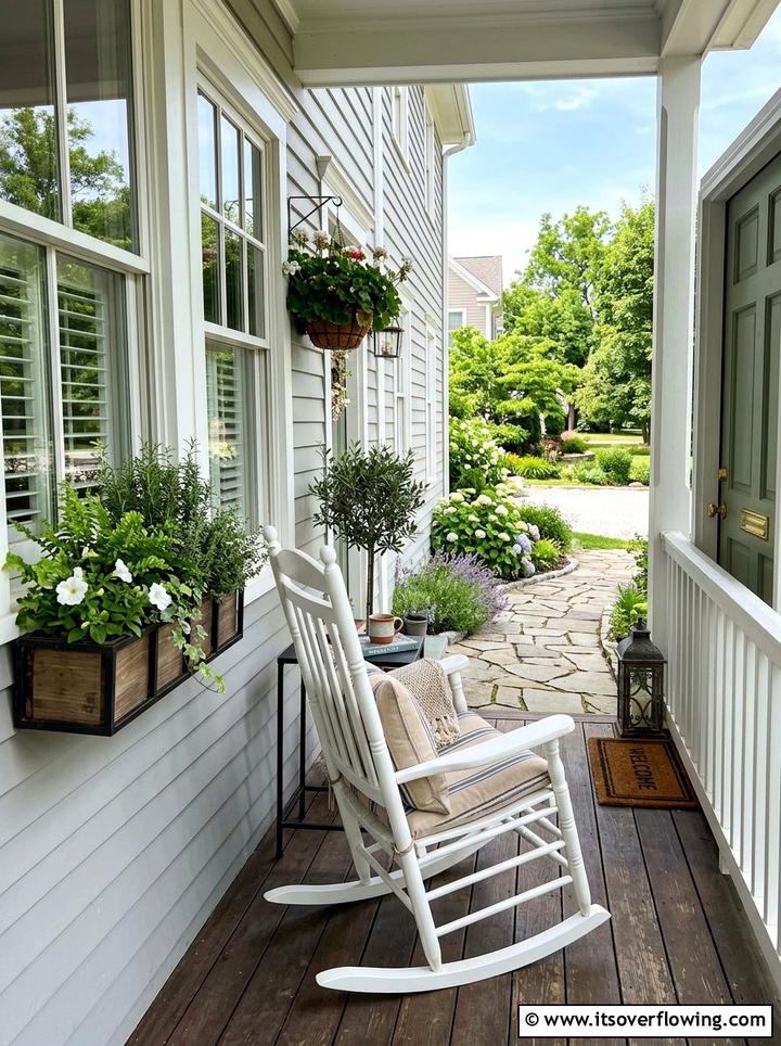Narrow front porch - 25 front porch ideas with rocking chairs