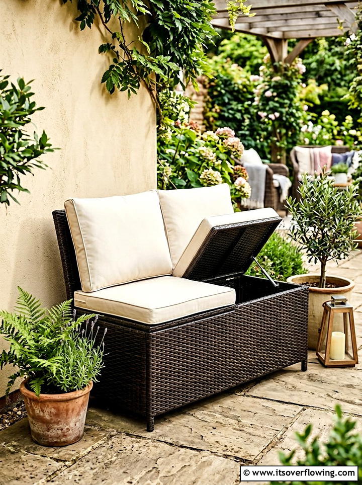 Narrow storage bench - 25 front porch ideas for small porches