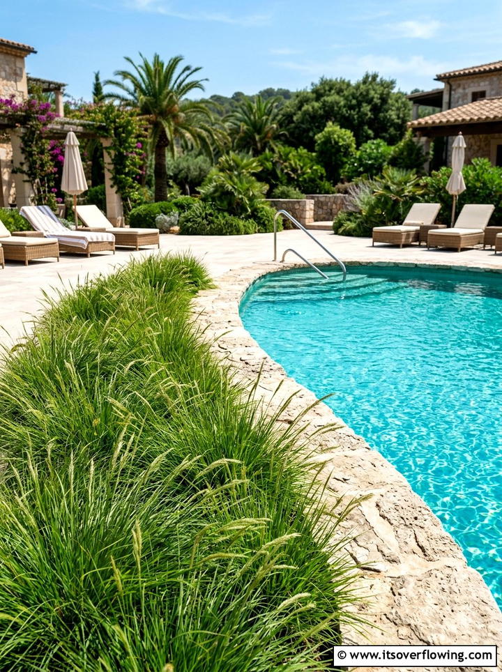 Native Grass Near Swimming Pool - 25 garden design ideas with native grasses