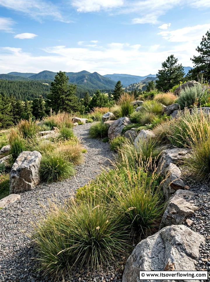 Native Grass Rock Garden - 25 garden design ideas with native grasses