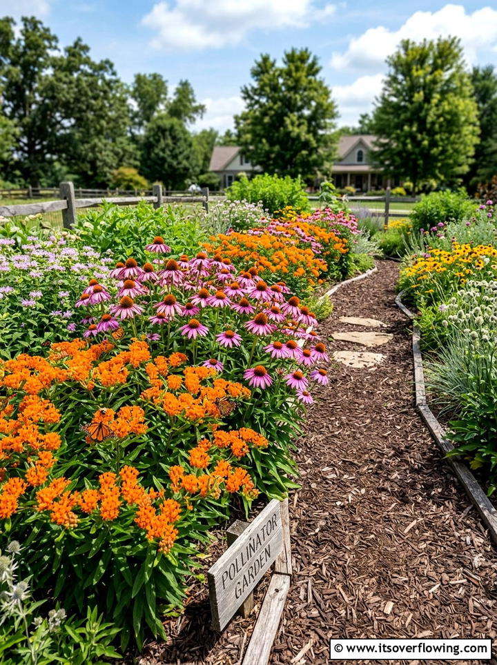 Native Perennial Flower Bed - 25 garden decor ideas for pollinator gardens