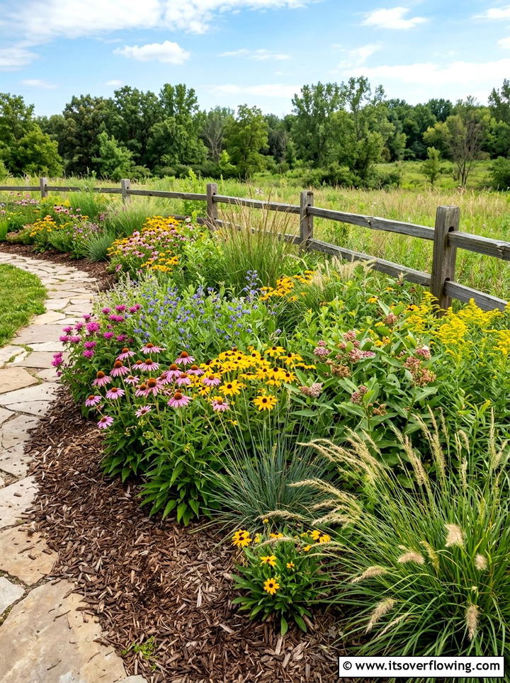 Native Plant Border - 25 creative garden ideas for side yards
