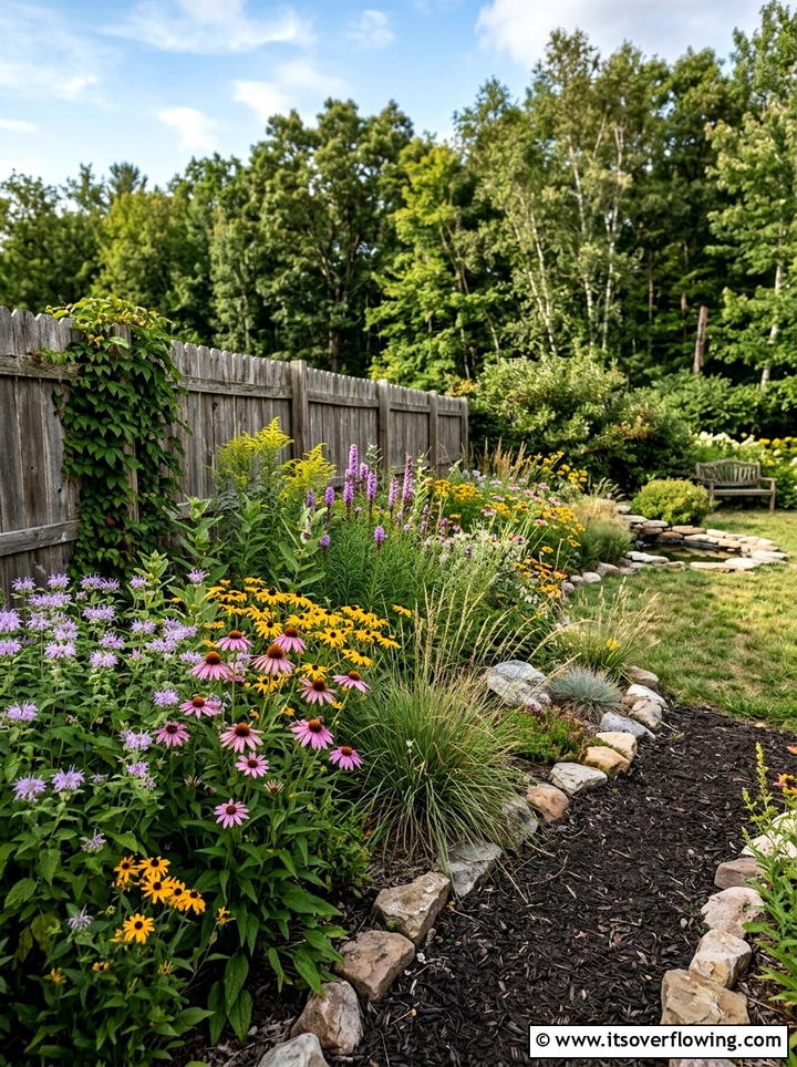 Native Plant Garden - 25 garden design ideas for fence lines