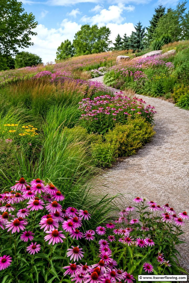Native Plant Haven - 30 Sloped Garden Ideas to Transform Challenging Yards
