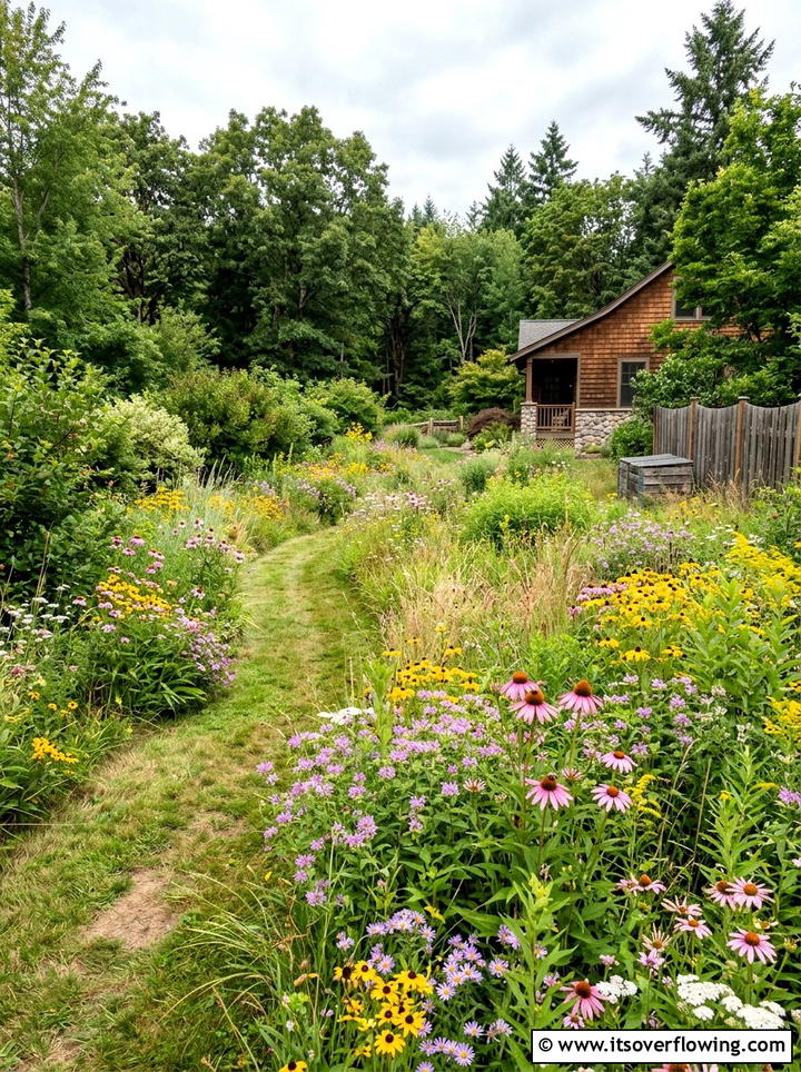 Native Plant Meadow - 25 backyard ideas with low maintenance plants