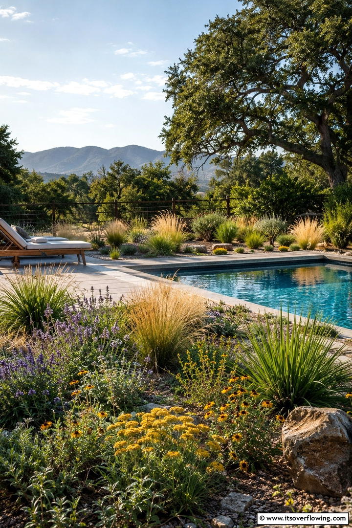 Native Plantings for Authentic Appeal - 30 Pool Landscaping Ideas to Create a Resort-Style Backyard