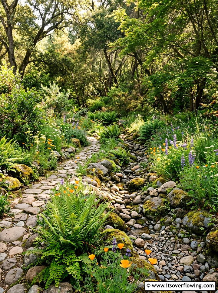 Native Plants Along Dry Creek - 25 backyard ideas with dry creek bed