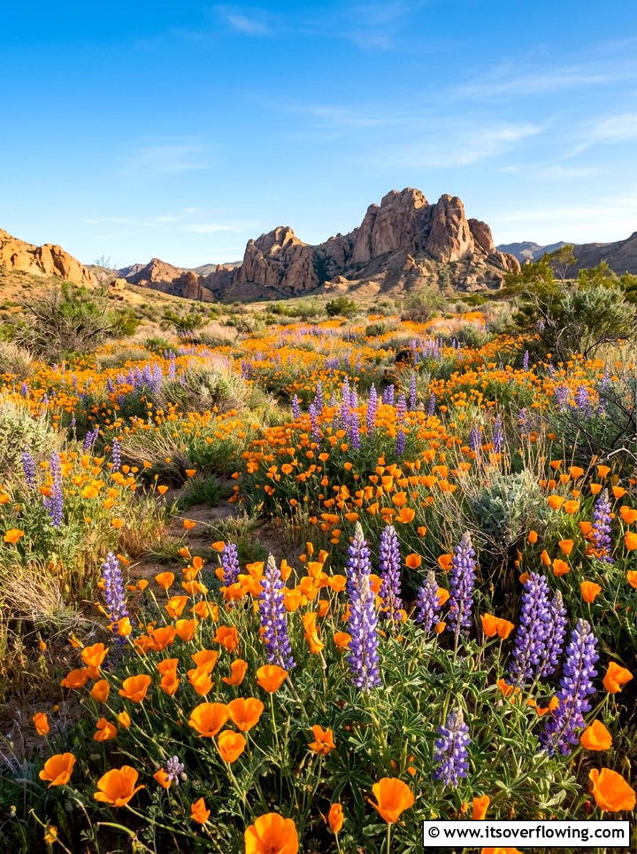 Native Wildflower Patch - 25 garden decor ideas for desert gardens