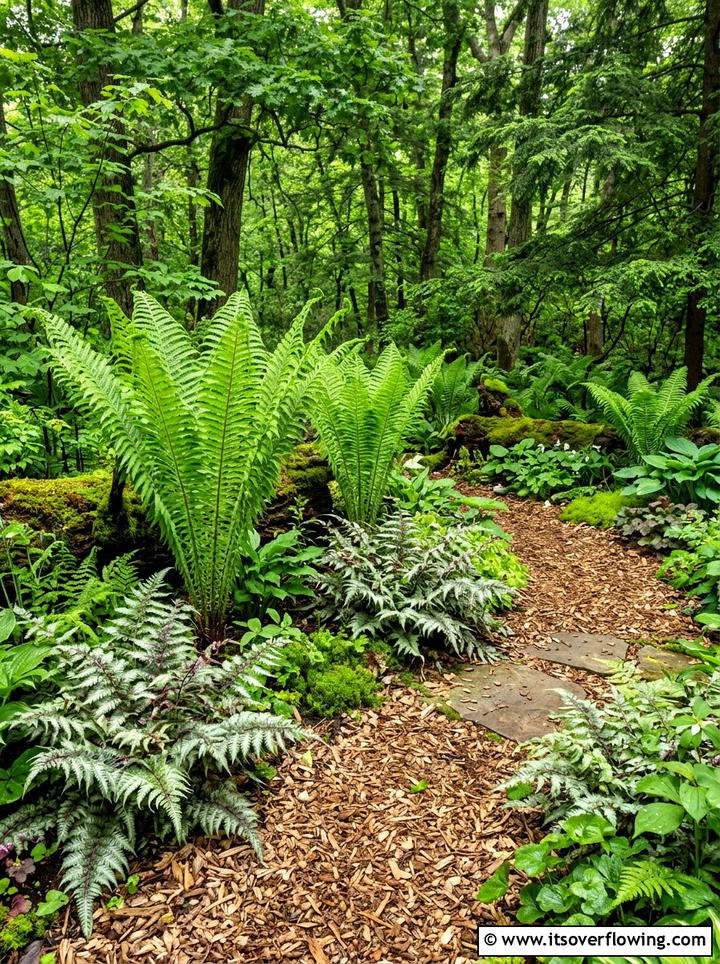 Native ferns landscape - 25 garden ideas for rainy climate