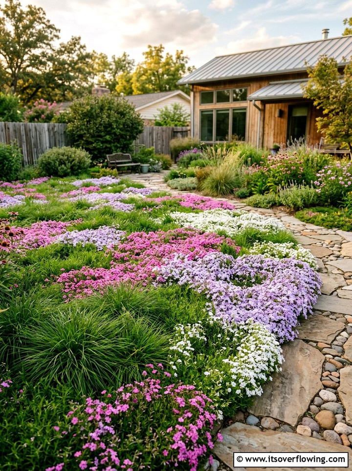 Native ground cover lawn - 25 cheap garden ideas with native plants