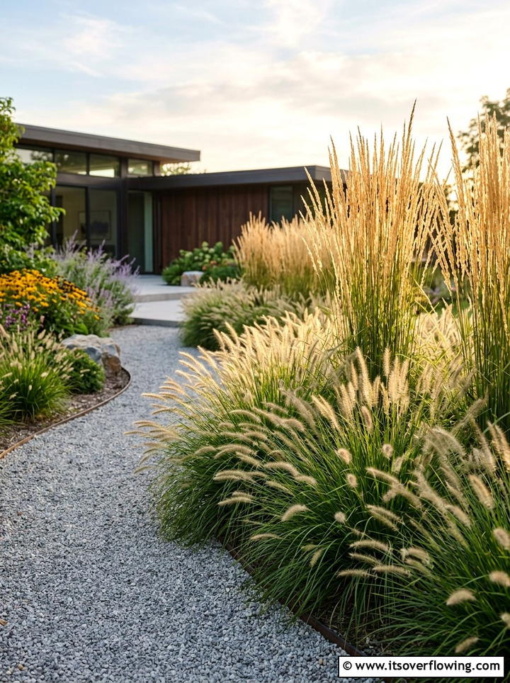 Native ornamental grasses for texture - 25 backyard ideas with native plants