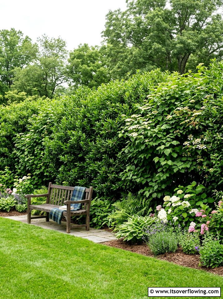 Native shrub privacy hedge - 25 backyard ideas with native plants