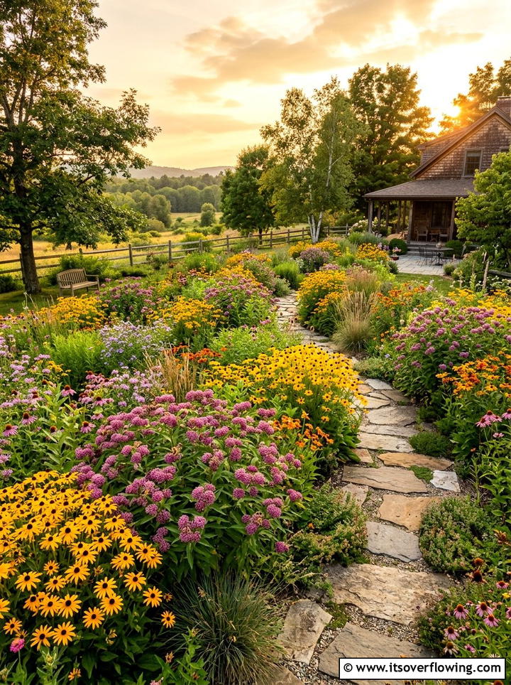 Native wildflower garden - 25 small garden ideas for full sun