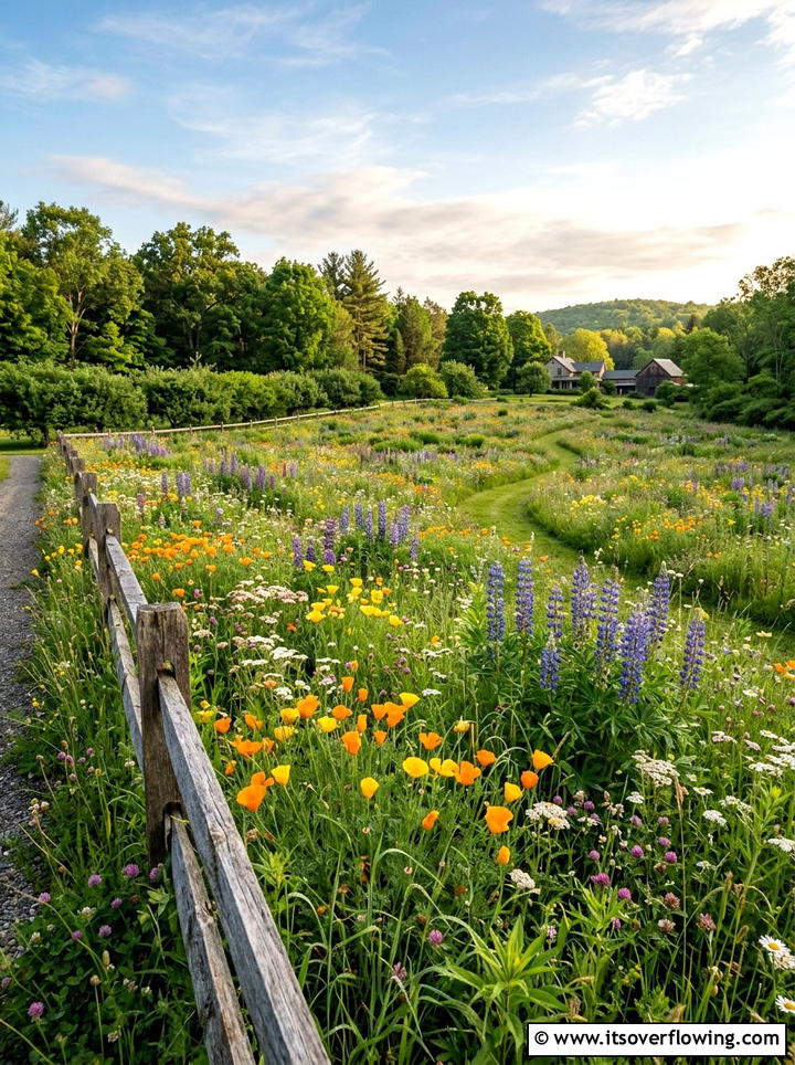 Native wildflower meadow - 25 cheap garden ideas with drought tolerant plants