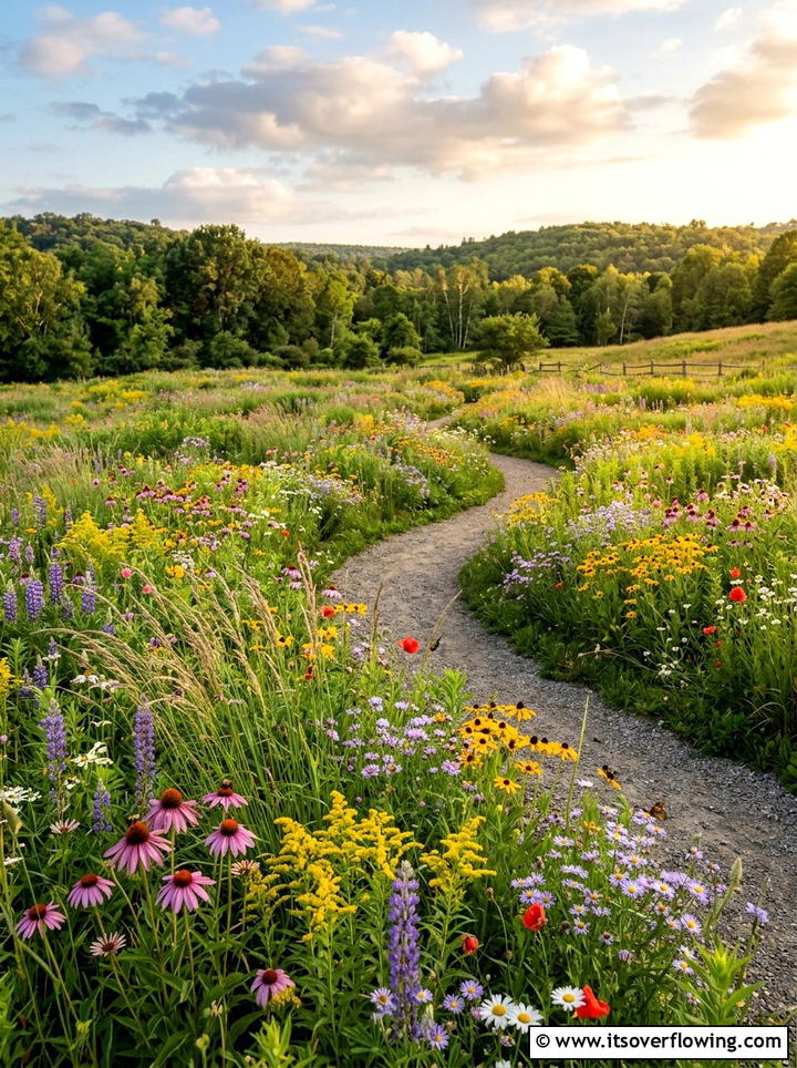 Native wildflower meadow - 25 creative garden ideas with clover lawn alternatives