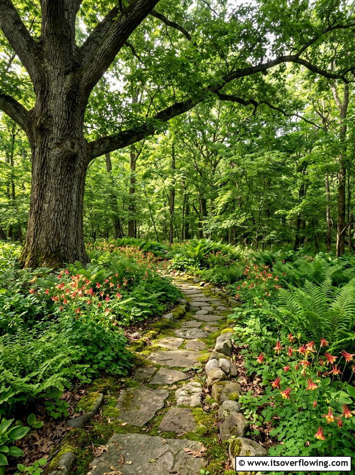 Native woodland shade garden - 25 creative garden ideas with native wildflowers