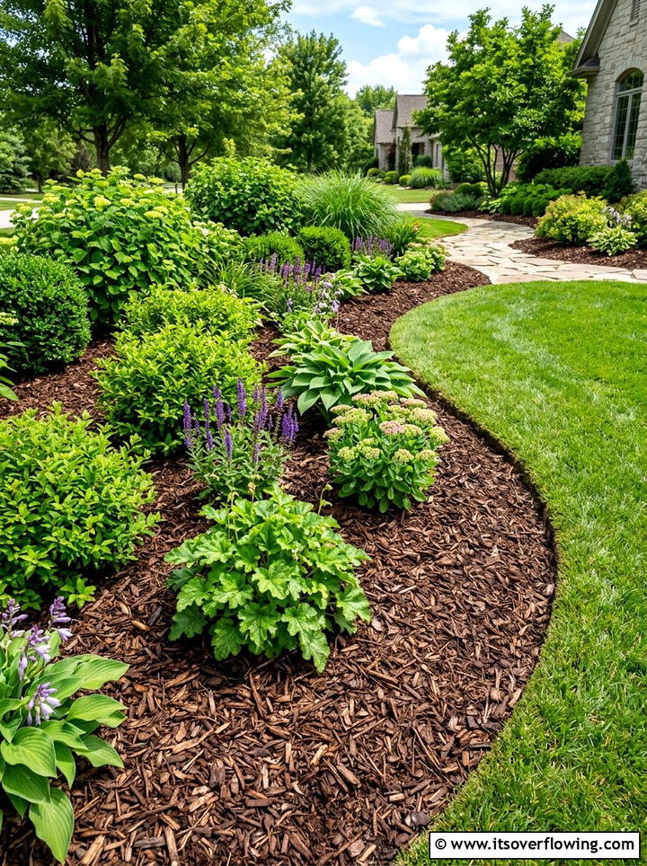 Natural Bark Mulch - 25 creative garden ideas with sustainable landscaping