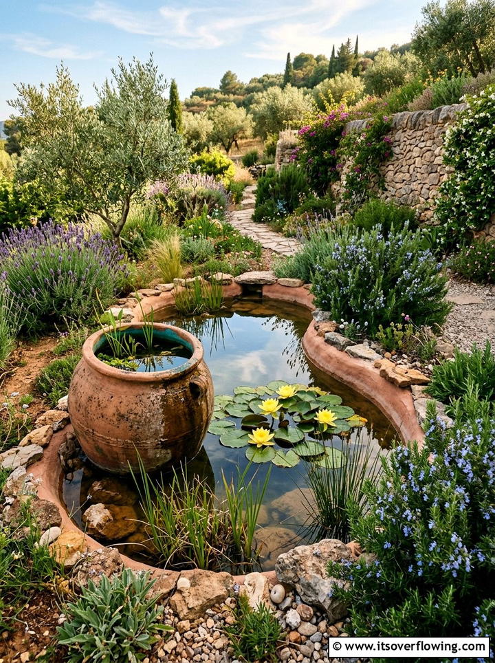 Natural Clay Pond Basin - 25 creative garden ideas with mini ponds