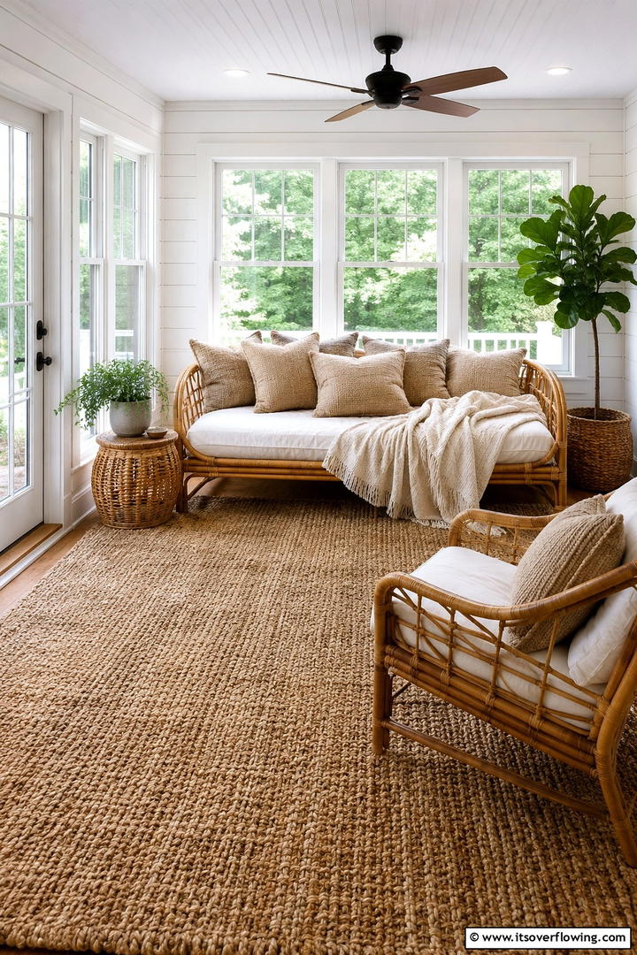 Natural Fiber Textiles Comfort - 30 Rustic Interior Design Ideas for Cozy Living Spaces