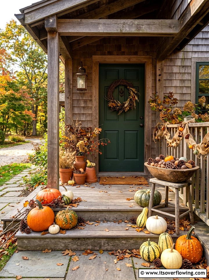 Natural Halloween Porch - 25 front porch decor ideas for halloween