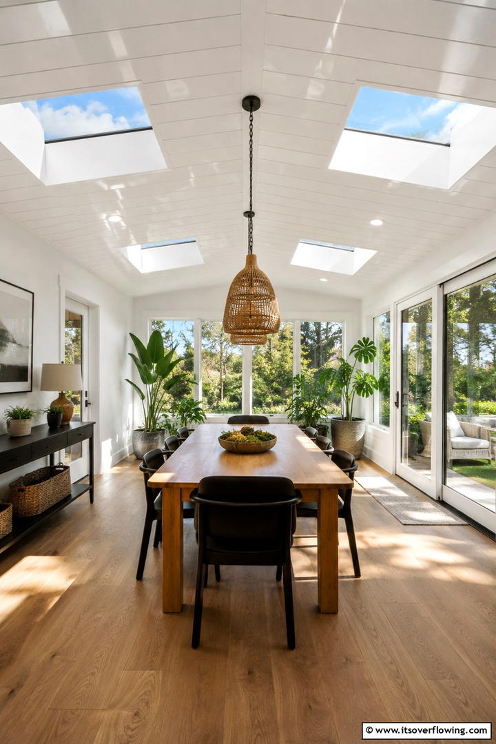 Natural Light Enhancement - 30 Shiplap Ceiling Ideas to Add Farmhouse Charm Anywhere