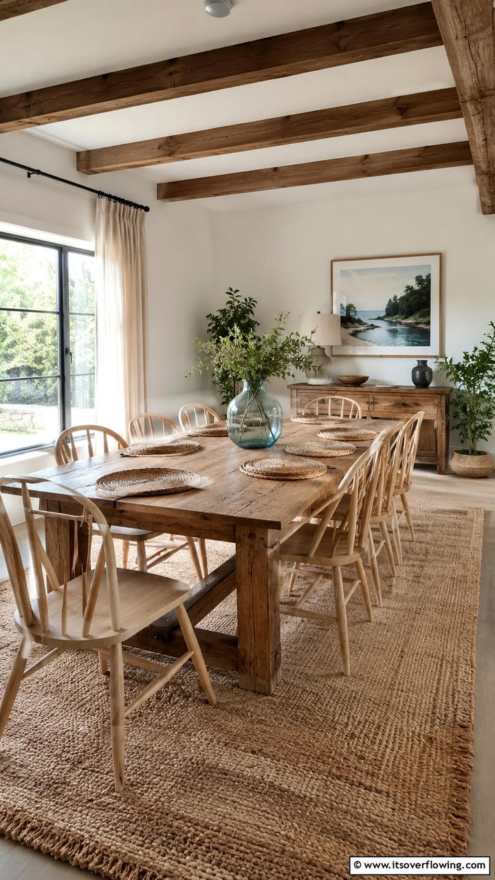 Natural Materials for Organic Charm - 20 Casual Dining Room Ideas for Everyday Comfort