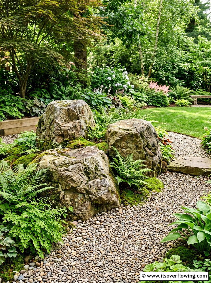 Natural Rock Formation - 25 backyard ideas with zen style
