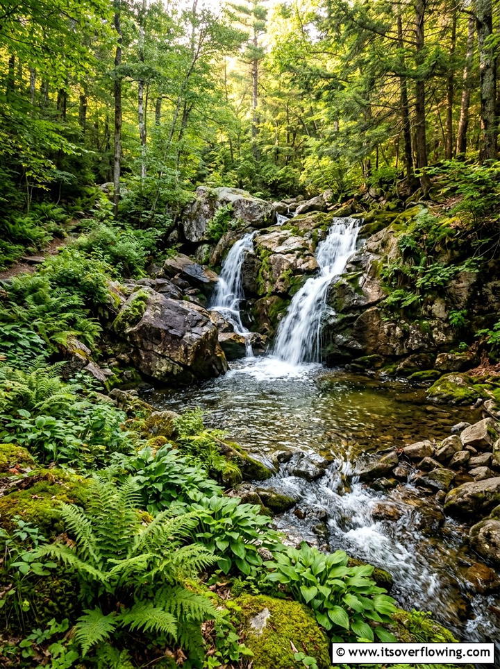 Natural Rock Waterfall - 25 garden ideas with waterfall