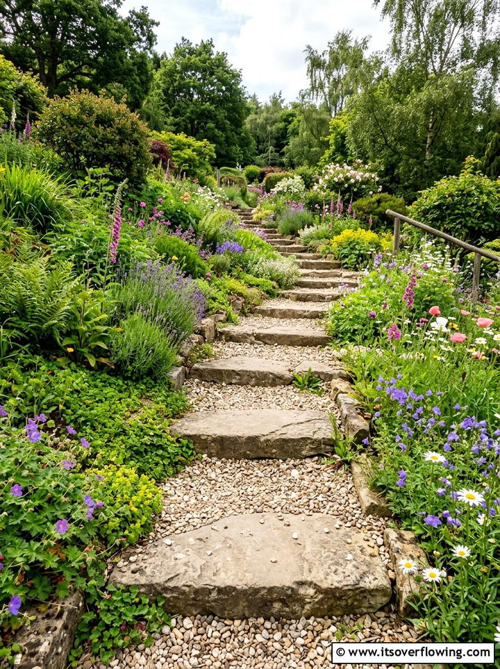 Natural Stone And Gravel Steps - 25 backyard decorating ideas with gravel zones