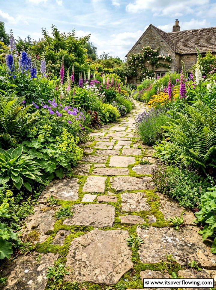 Natural Stone Garden Path - 25 creative garden ideas with rustic charm