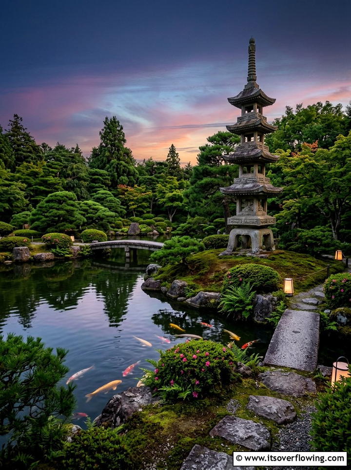 Natural Stone Pagoda - 25 backyard decorating ideas with statues