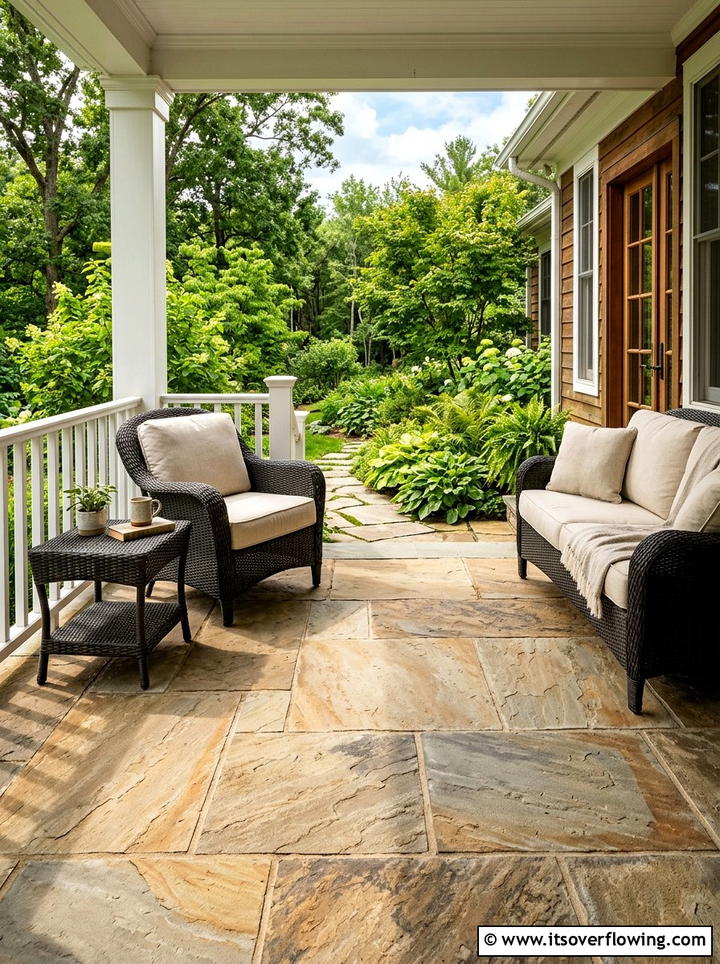 Natural Stone Porch Floor - 25 front porch ideas for large porches