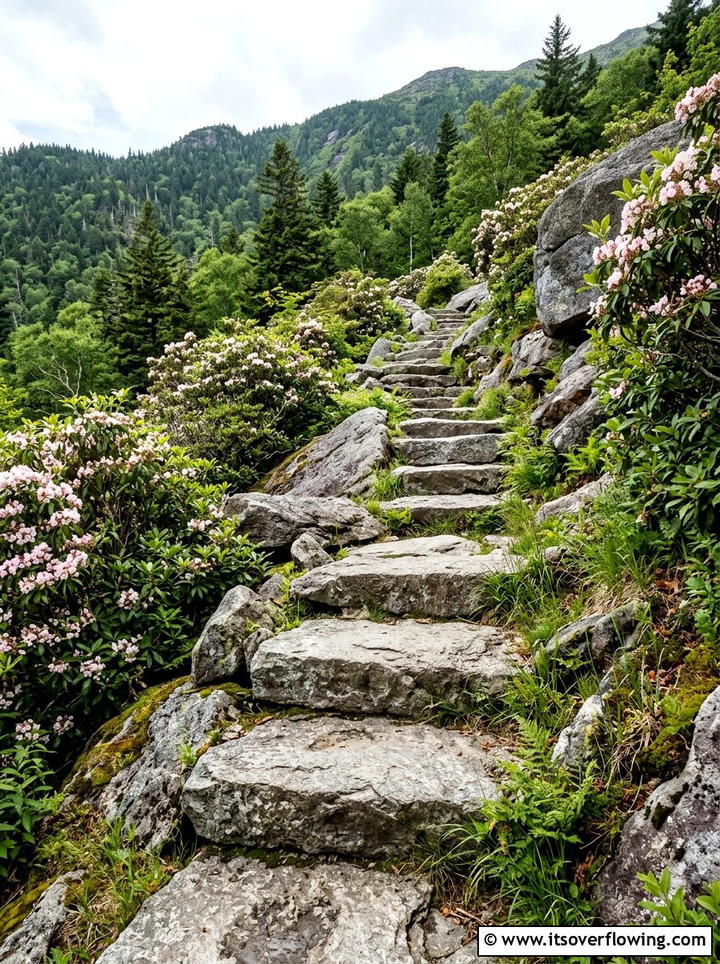 Natural Stone Slab Steps - 25 backyard ideas with steps